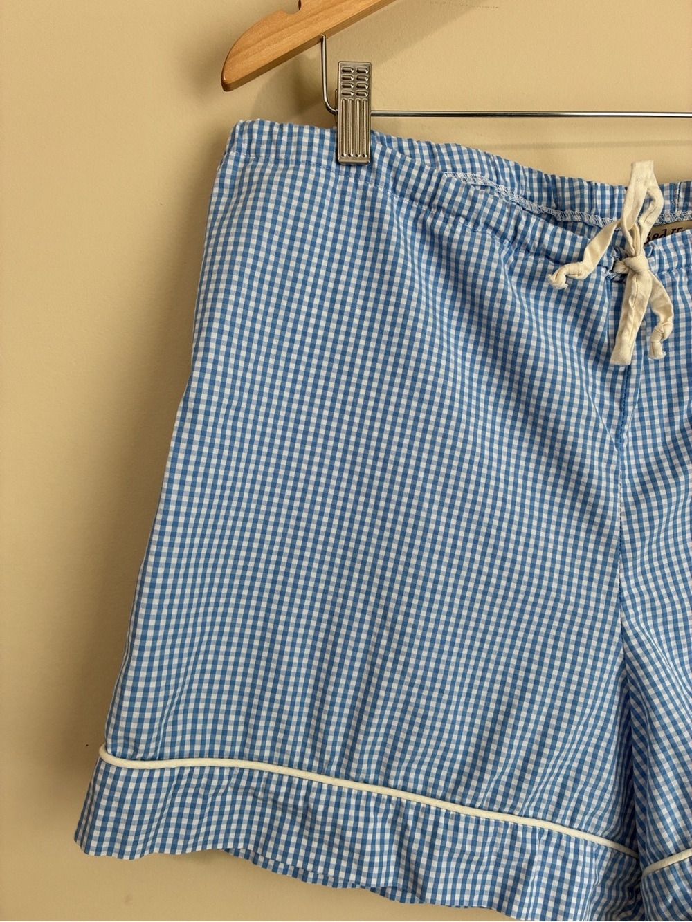 BedHead Light Blue Gingham Drawstring Shorts - Picture 2 of 5